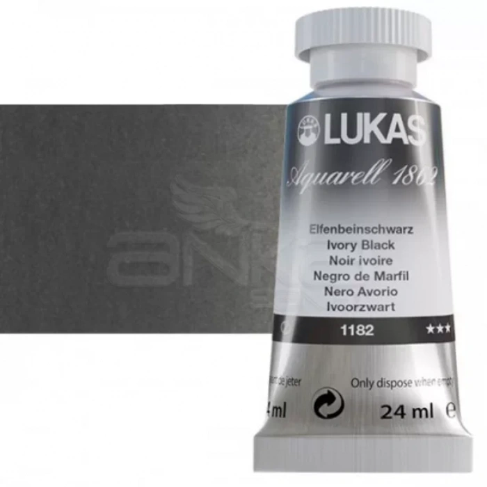 Lukas Aquarell 1862 Artist 24ml Sulu Boya 1182 İvory Black Seri 2
