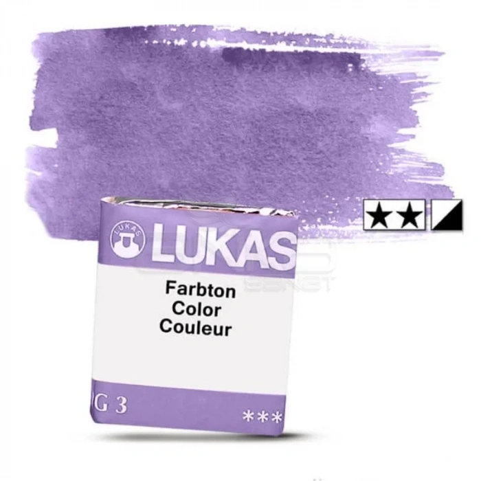 Lukas Aquarell 1862 Artist Yarım Tablet Sulu Boya 1142 Dioxazine Violet Seri 2