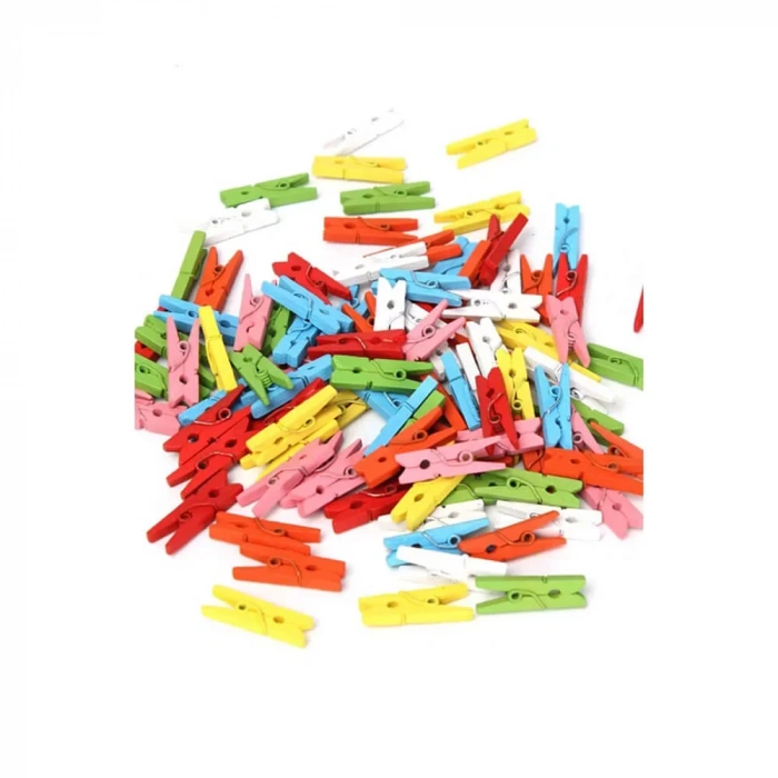 Luna Ahşap Mandal Renkli 25 mm 45li 601650