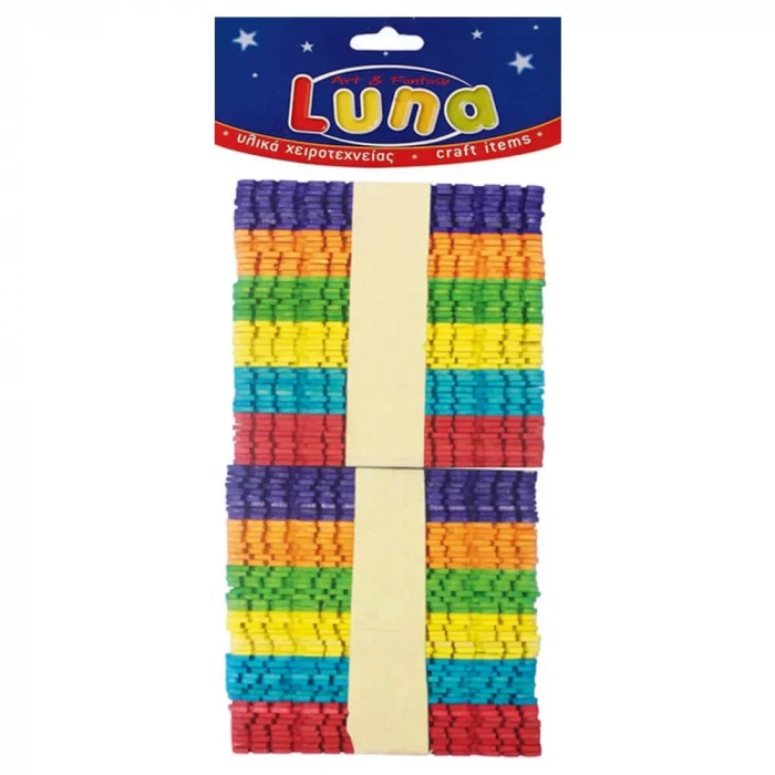 Luna Ahşap Renkli Tırtıklı Çubuklar 100’lü Lna0601642