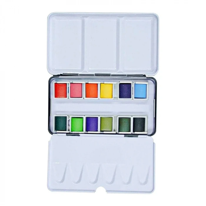 Lutart Taş Sulu Boya 12li Metal Kutu