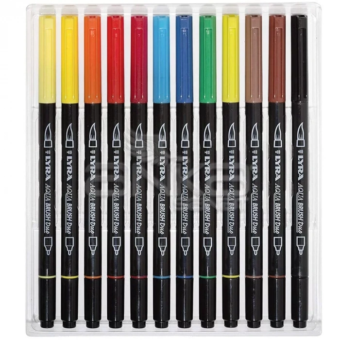 Lyra Aqua Brush Duo Fırça Uçlu Kalem 12li Set