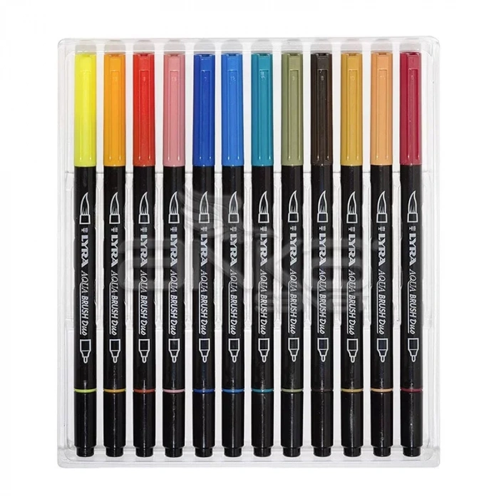 Lyra Aqua Brush Duo Fırça Uçlu Kalem 24lü Set