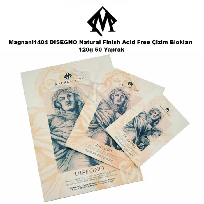 Magnani1404 Dısegno Natural Finish Acid Free Çizim Blokları 120g 50 Yaprak