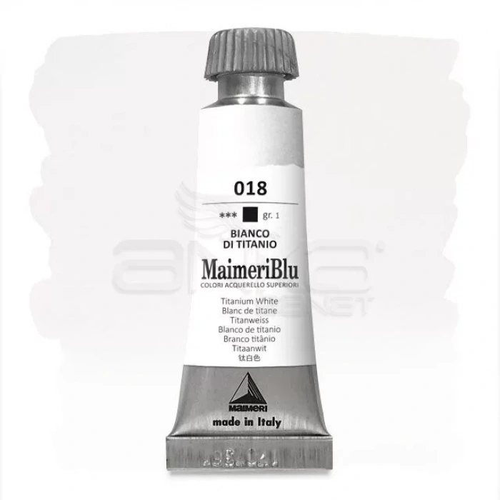 Maimeri Blu Tüp Sulu Boya 12 Ml S1 No:018 Titanium White