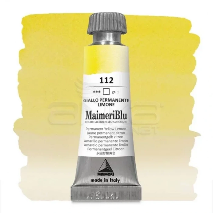 Maimeri Blu Tüp Sulu Boya 12 Ml S1 No:112 Permanent Yellow Lemon