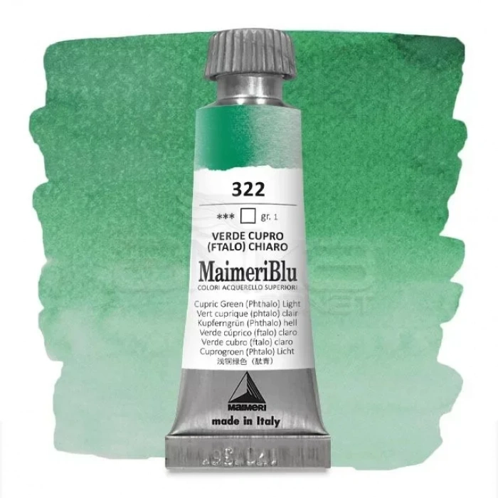 Maimeri Blu Tüp Sulu Boya 12 Ml S1 No:322 Copper Oxide Green Light