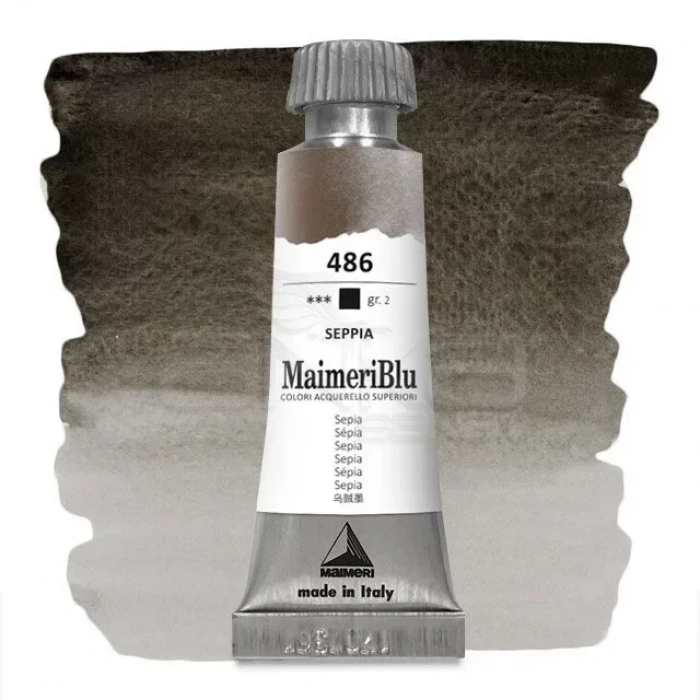 Maimeri Blu Tüp Sulu Boya 12 Ml S2 No:486 Sepia