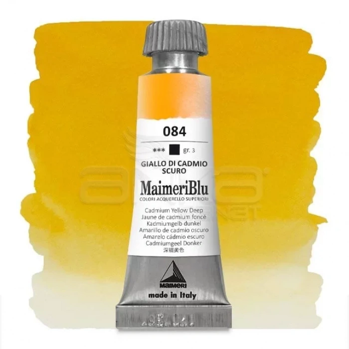 Maimeri Blu Tüp Sulu Boya 12 ml S3 No:084 Cadmium Yellow Deep