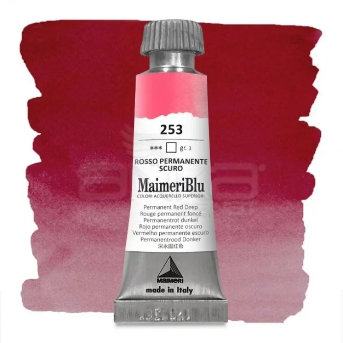 Maimeri Blu Tüp Sulu Boya 12 Ml S3 No:253 Permanent Red Deep