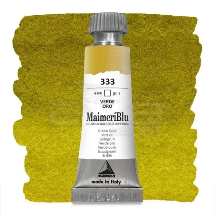 Maimeri Blu Tüp Sulu Boya 12 ml S3 No:333 Green Gold