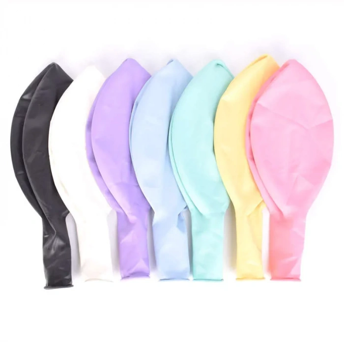 Makaron Karışık Renklerde 10 Lu Latex Balon Küçük Boy