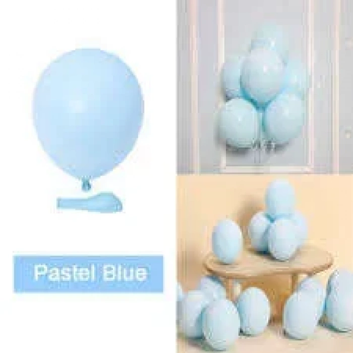 Makaron Mavi 10 Lu latex Balon Küçük Boy