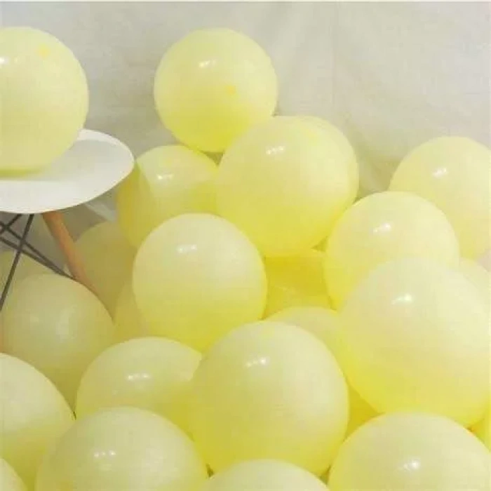 Makaron Sarı 10 Lu Latex Balon Küçük Boy