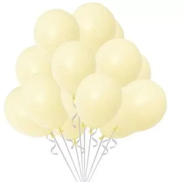 Makaron Sarı 10 Lu Latex Balon Normal Boy