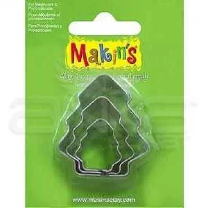 Makins Clay Kesici Kalıp Seti Ağaç 3 Parça Kod:36019