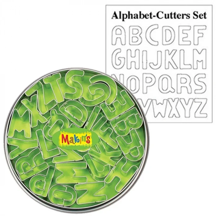 Makins Clay Kesici Kalıp Seti Alfabe 26 Harf Deseni Kod:37001