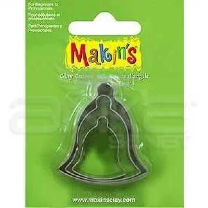 Makins Clay Kesici Kalıp Seti Çan 3 Parça Kod:36020