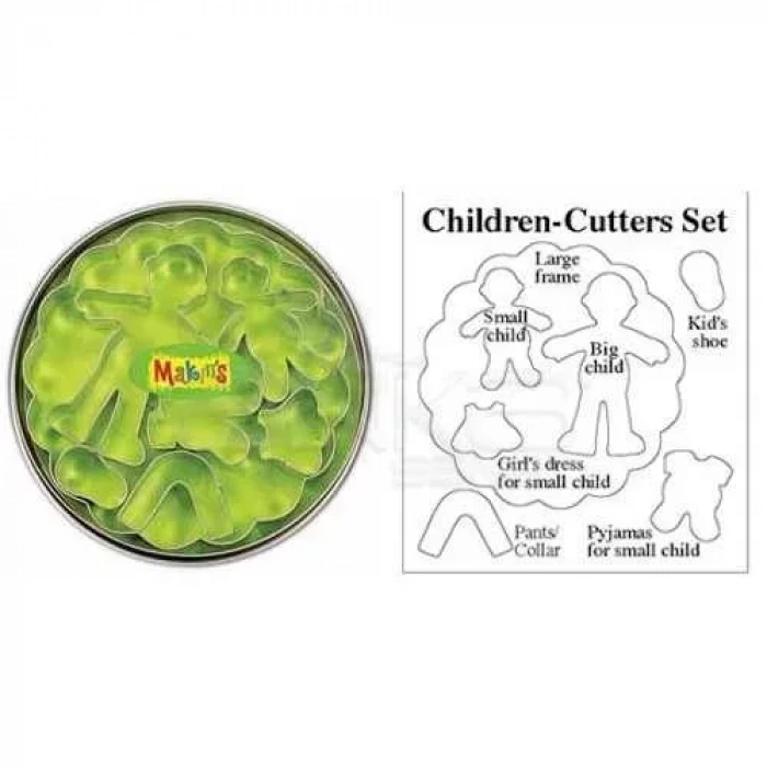 Makins Clay Kesici Kalıp Seti Çocuklar 7 Desen Kod:37007