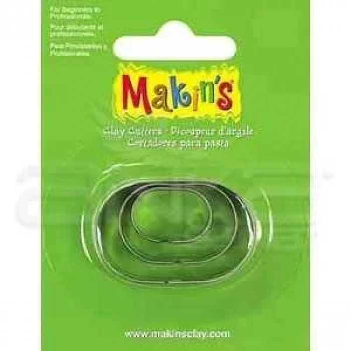Makins Clay Kesici Kalıp Seti Oval 3 Parça Kod:36005
