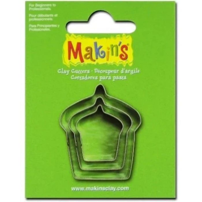 Makins Clay Polimer Kil Kesme Kalıbı 3 Parça Kek