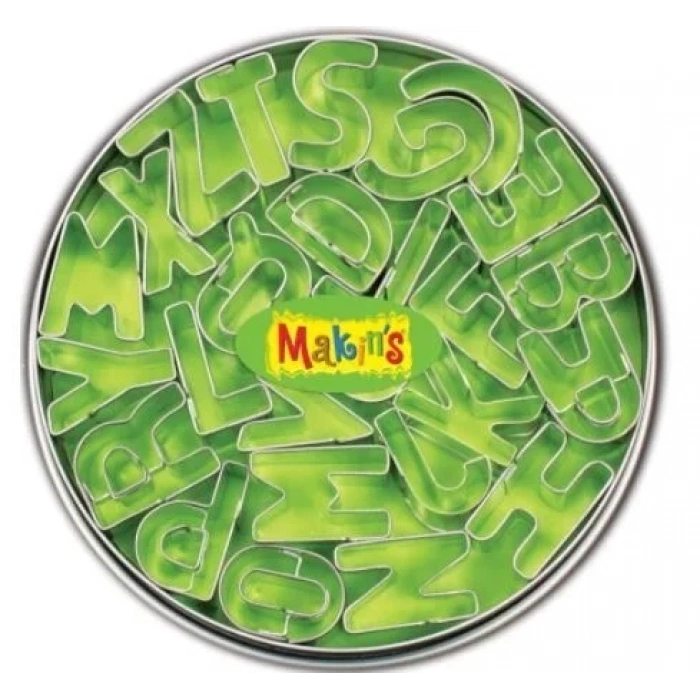 Makins Clay Polimer Kil Kesme Kalıbı Seti Alfabe 26 Harf Deseni