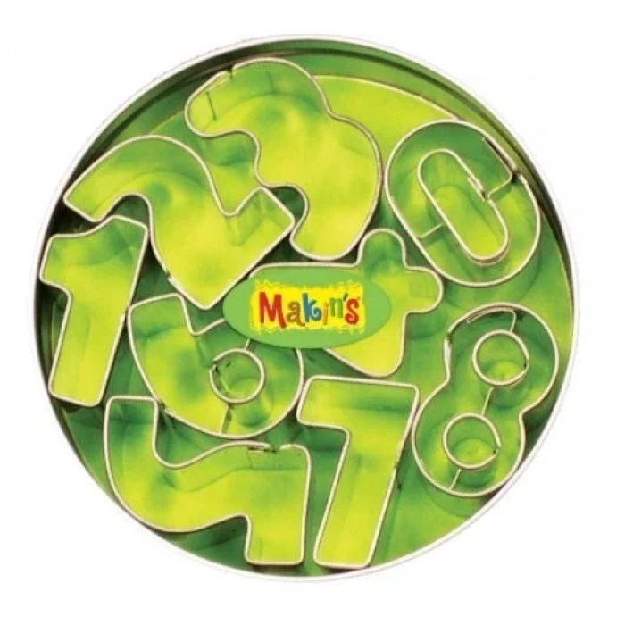 Makins Clay Polimer Kil Kesme Kalıbı Seti Rakamlar 9 Desen