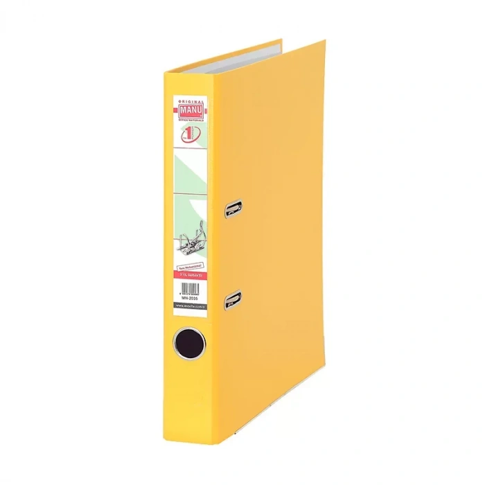 Manu 2035 Dar Büro Klasörü Sarı
