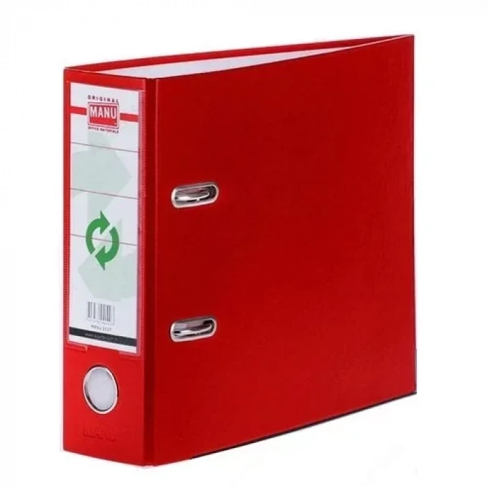 Manu 2037 Kırmızı Plastik Telgraf Klasörü