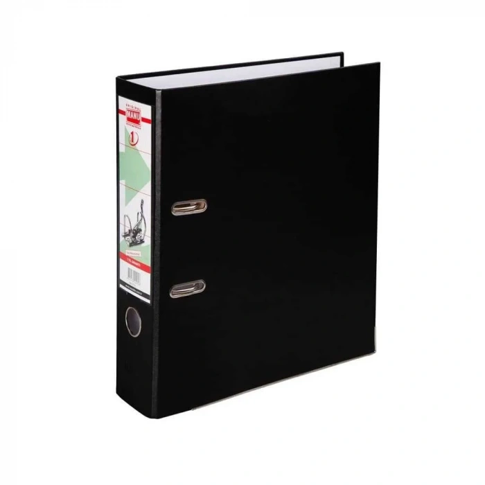 Manu Geniş Plastik Klasör Siyah