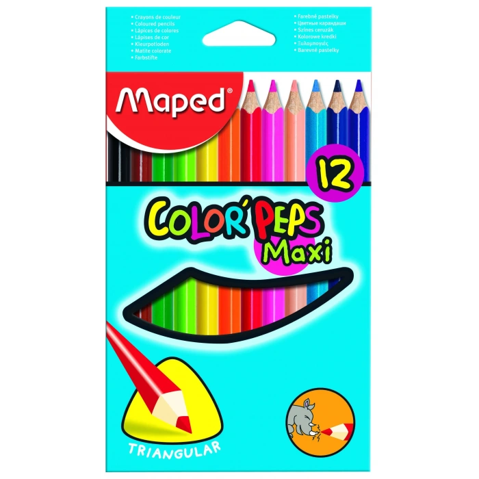 Maped Color Peps Maxı Kuru Boya 12 Renk Set