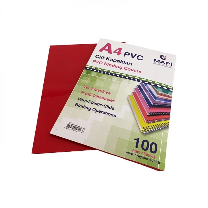 Mapi A4 Pvc Cilt Kapağı Kırmızı 160mic.2040203