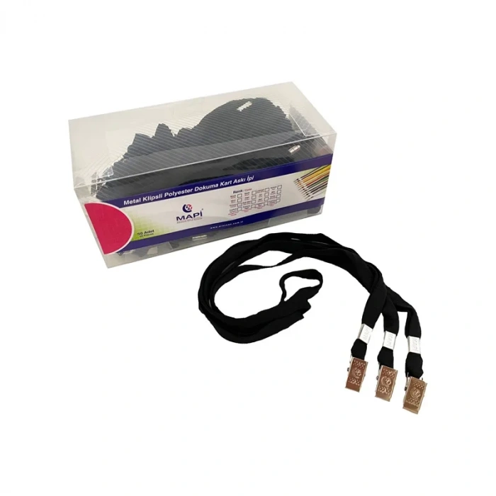 Mapi Kart Askı İpi Siyah 50li Metal 9102651
