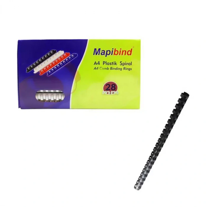 Mapibind Plastik Spiral 28mm Siyah 50li