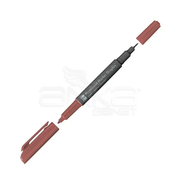Marabu Graphix Permanent Marker Çift Uçlu 1.0mm-0.5mm 163 Cinnamon