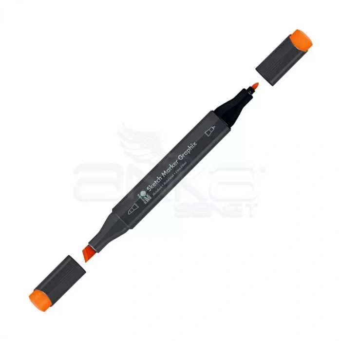 Marabu Graphix Sketch Marker Çift Uçlu Kalem 925 Brilliant Orange