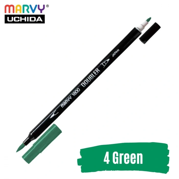 Marvy Artist Brush Pen 1800 Çift Taraflı Firça Uçlu Kalem 04 Green