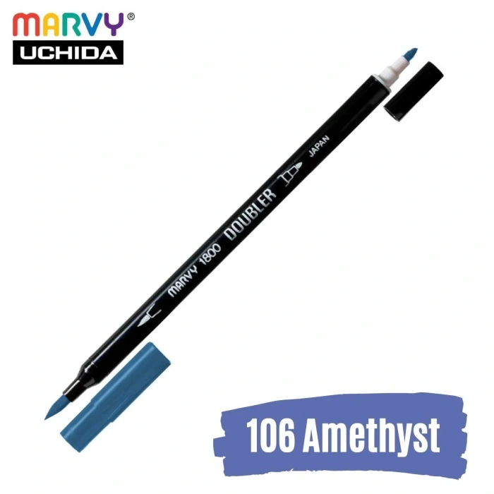 Marvy Artist Brush Pen 1800 Çift Taraflı Firça Uçlu Kalem 106 Amethyst
