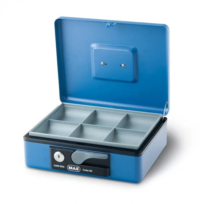 Mas 190 Büyük Boy Metal Para Kasası Mavi