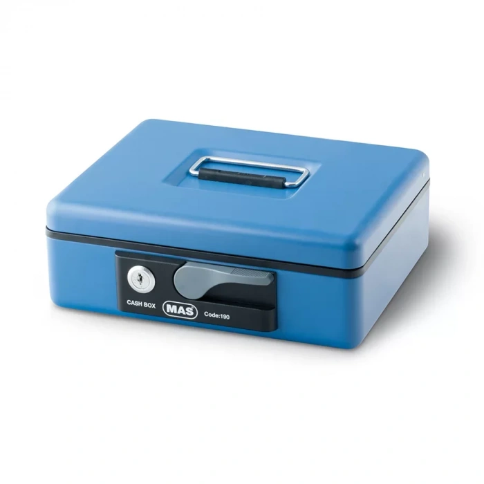 Mas 190 Büyük Boy Metal Para Kasası Mavi