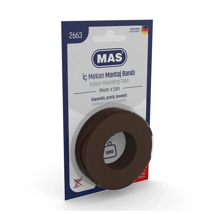 MAS 2663 19 mmX1,5 mt GÜÇLÜ İÇ MEKAN MONTAJ BANDI