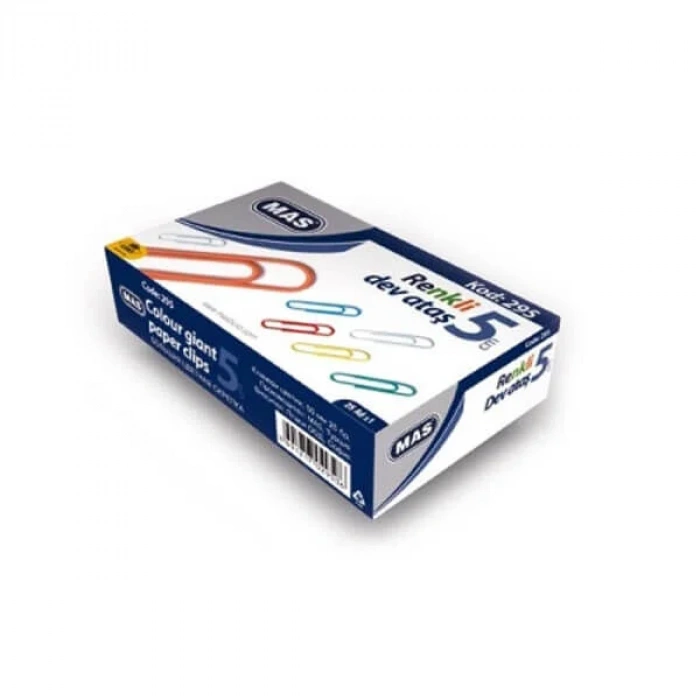 Mas 295 Renkli Dev Ataş Pvc Kaplı 50 Mm.25 Adet