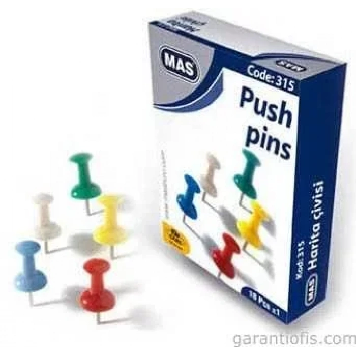 Mas 315 Renkli Harita Çivisi (Silindirik)
