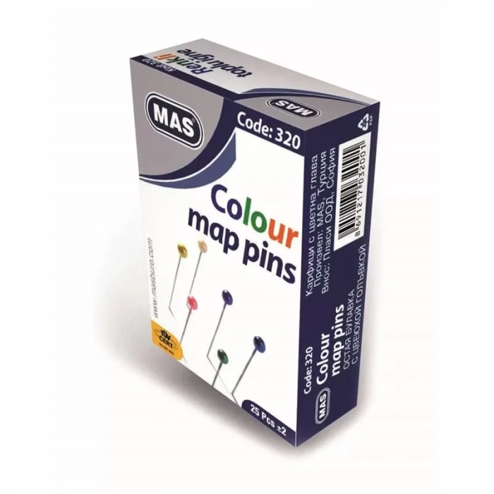 Mas 320 Renkli Toplu İğne 32 Mm