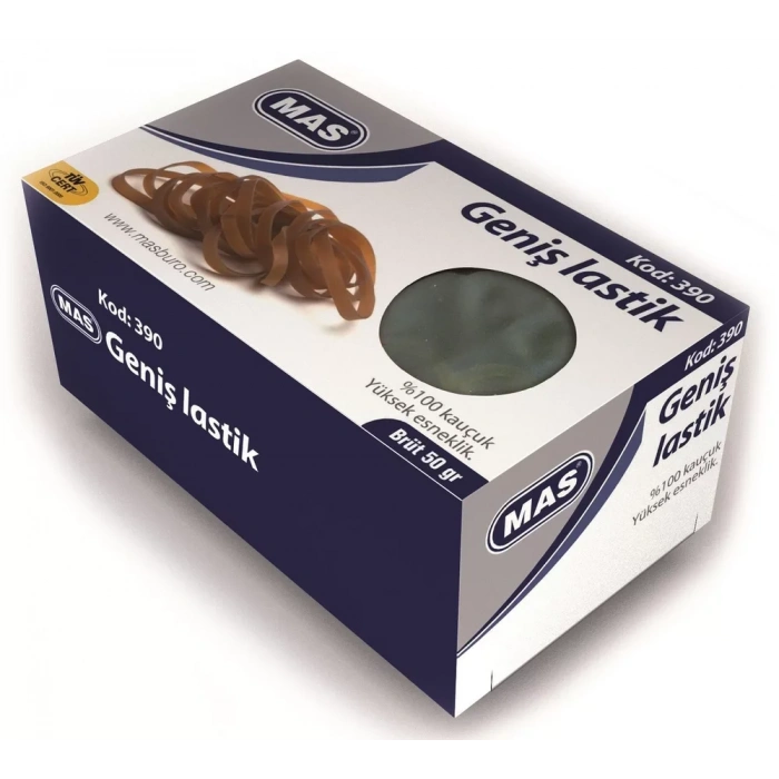 Mas 390%100 Kauçuk Geniş Ambalaj Lastiği 50 Gr Kutu
