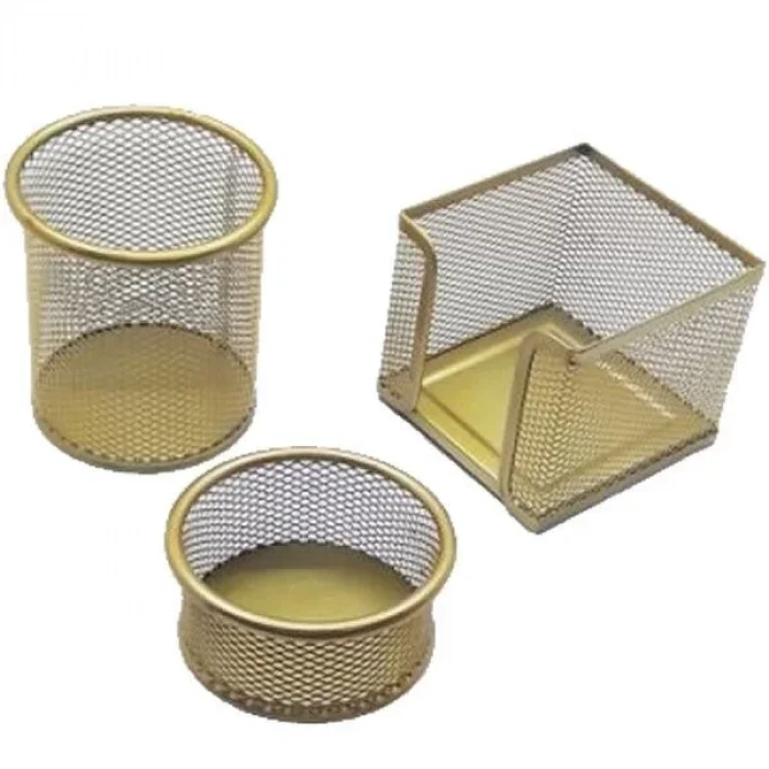 Mas 505 Metal Perfore Masa Seti Gold 3lü