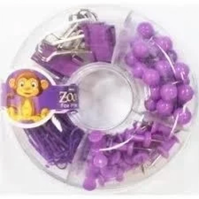 MAS 620 ZOO ATAŞ+KISKAÇ+HARİTA ÇİVİSİ SETİ MOR SET