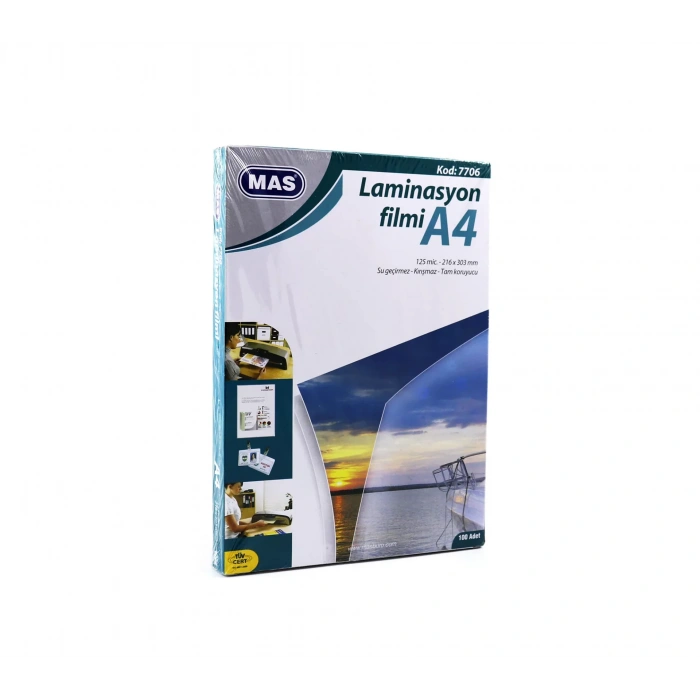 Mas 7706 A4 Laminasyon Kaplama 125mic.(özel Fiyat)