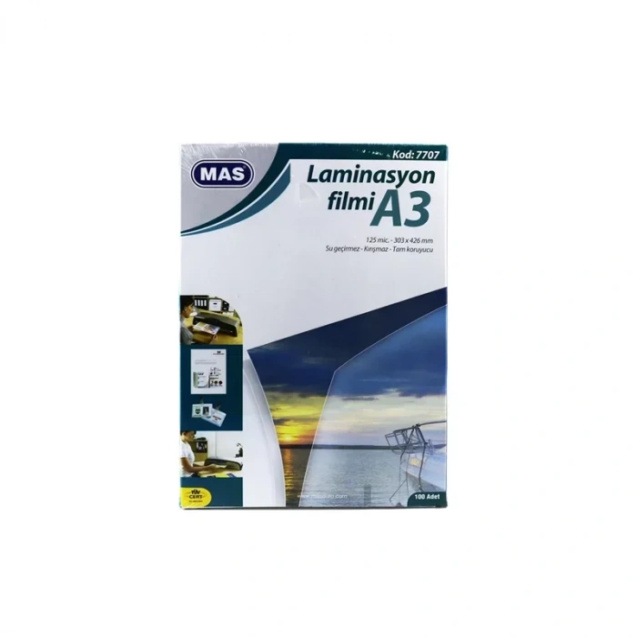 MAS 7707 A3 LAMİNASYON KAPLAMA 125mic.(ÖZEL FİYAT)