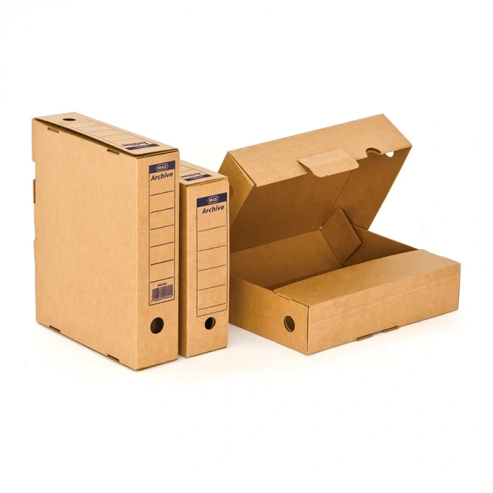Mas 8204 Karton Arşiv Transfer Kutusu (7,5cm Sırt Genişliği)